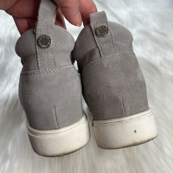 Steve Madden Gray Suede Silya Wedge Sneakers - Picture 5 of 9
